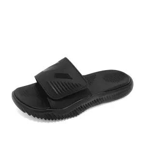 아디다스 알파리스폰스 1.0 벨크로 남성 여성 공용 사무실 스포츠 슬리퍼 올검 블랙