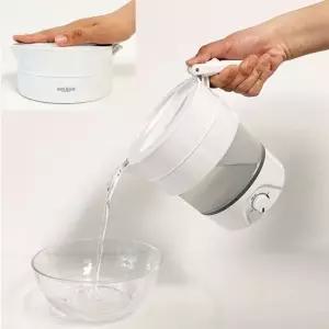 ( )크루거 여행용 폴딩포트 800ml 접이식 커피포트 캠핑용 전기포트 접는 전기주전자