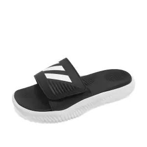 아디다스 알파리스폰스 1.0 벨크로 남성 여성 공용 사무실 스포츠 슬리퍼 블랙 JP543