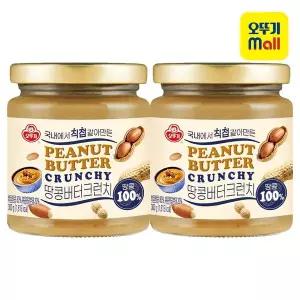 [오뚜기] 100프로 땅콩버터 크런치 300g 2개