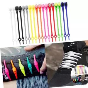 매듭없는 실리콘 신발끈 정리 고무 운동화끈 12P 운동화끈