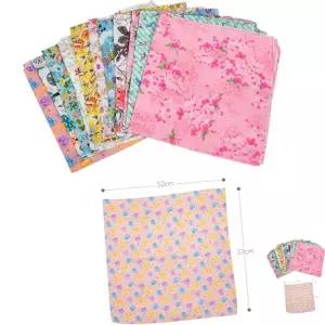 아사면 가제나염 꽃무늬 국산 면소재 손수건 1032rw 순면손수건