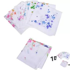 이중 가제 플라워 순면 정사각형 손수건 1030vw 꽃무늬손수건