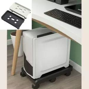 이동식 989XBQ09 컴퓨터 본체 받침대 1단 거치대 트레이 선반