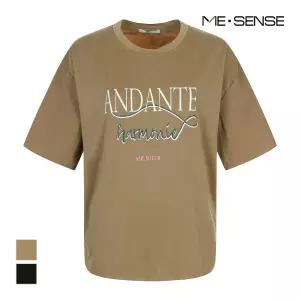 [미센스] 라운드넥 레터링 블라우스_MB47BLM207Z