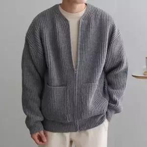 남자 루즈핏 집업 니트 가디건 HH-C44