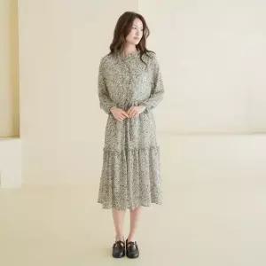 엄마옷 마담4060 [내추럴포엠]프릴플라워롱원피스 -QOP2603001-