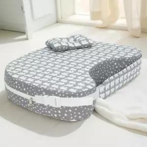 쌍둥이 수유 쿠션 3D 입체형 셀프 양손 프리 모유 분유 D형 양면사용