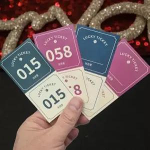 돌잡이 번호표 돌잔치 이벤트 당첨 럭키 티켓 추첨권 빈칸