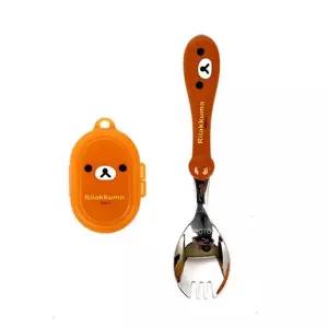 [오너클랜]BS 편한스푼(얼굴)(브라운) 유아스텐식기 수저세트