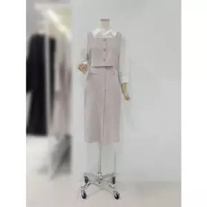 [갤러리아] [SOUP] 7부소매 카라 블라우스 배색 원피스 SC3OPM4