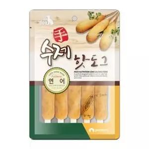 강아지 수제 핫도그 연어 100g 1P 애견 개껌 간식-WD4026D