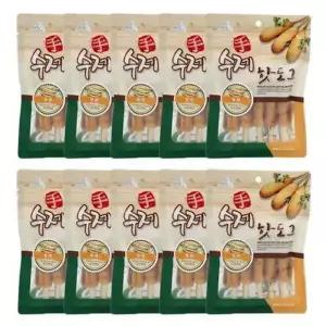 강아지 수제 핫도그 황태 100g 10P 애견 개껌 간식-WD40271_