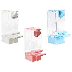 자동 새 먹이통 투명 급식 스테이션 앵무새 간식 씨앗통 카나리아 버디스 핀치 새용