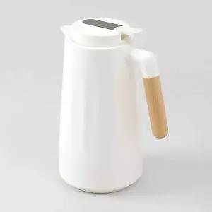 [골드스마일]TBZ 이중유리 온도표시 화이트 보온주전자 1L 물주전자