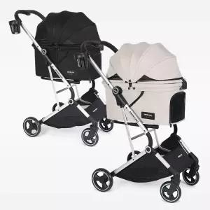 베베로드 강아지 고양이 펫 접이식 반려견 유모차 개모차 분리형, T4