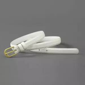 TBZ 화이트 소가죽 여성 포인트 벨트 S-3 정장룩벨트