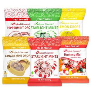 하드 캔디 호스티스 버라이어티 대량 구색 - 3.75파운드 올드 패션 캔디 믹스 드롭, 스타라이트 민트 | 페퍼민트, 진저, 레몬, 스피어민트, 버터스카치, 시나몬, 과일