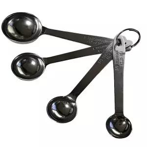 [골드스마일]홈베이킹 요리 스텐 계량 정량 용량 스푼 수저 4P 양념 도구