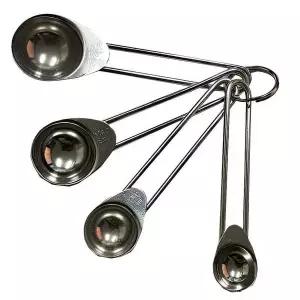 델키 홈베이킹 제빵 요리 스텐 계량 스푼 4p 세트 조리 양념