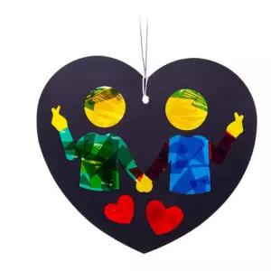 모자이크 하트 셀로판지 썬캐쳐 만들기 2인용 교구세트 아이미술 교육기관 공작