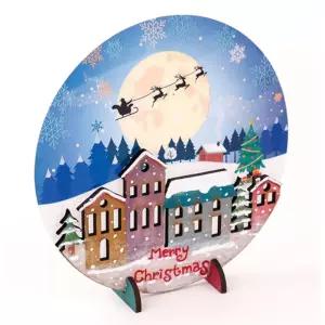 겨울 집풍경 스탠드 색칠용 MDF 조립 교구 2set 뚝딱뚝딱 아이교육 학교 초등생