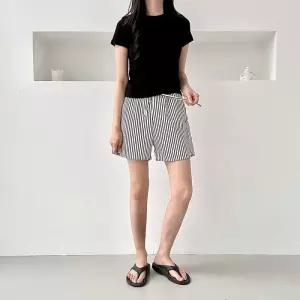 세로줄 스트라이프 엠보 SD-250629 렌보 반바지