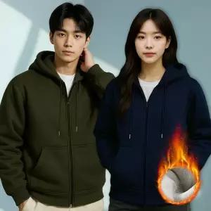 오버핏 6color 후드집업 기모 데일리 남.녀공용 웜코어