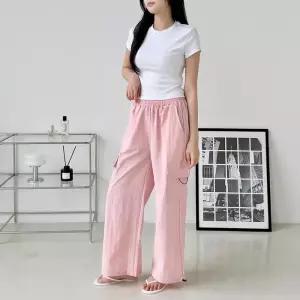 체일스 스트링팬츠 맥스와이드 카고바지 SD-250721 바스락