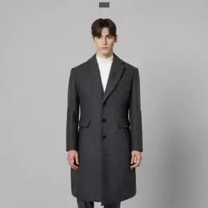 울모직 차콜 국산 프리미엄 남자코트