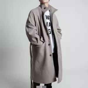 남자 국내생산 로브코트 울모직