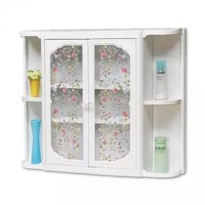 [골드스마일]양날개 3단선반 수건장 욕실 수납 플라워W