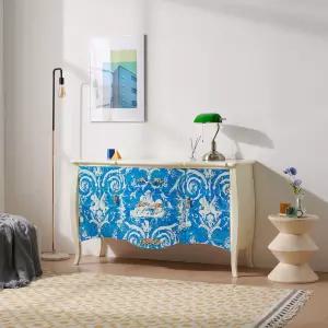 [무료배송] 클래식 엔틱가구 카리나 블루 데코 부페장 [CP]