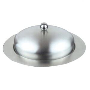 무코 모닝 다용도 스테인리스 스틸 버터 접시 뚜껑, 레스토랑/호텔 스테이크 샐러드 과일 서빙 트레이, 뷔페 음식 용기