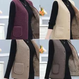 기모 양털조끼 뽀글이조끼 여성조끼 양털융기모조끼