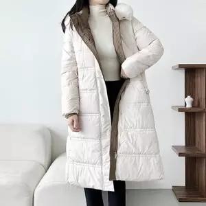 패딩 배색 JB-1005150 퍼 롱 웰론 점퍼