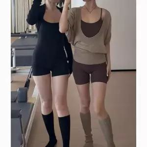 요가 필라테스 점프수트 일체형 요가복 바디수트 올인원 암슬리브 전신 여성용