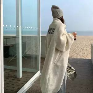 루즈핏 롱점퍼 롱코트 (55~77) 겨울 후리스 뽀글이 아우터