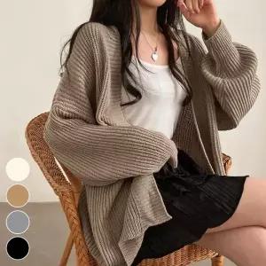 니트 루즈핏 가디건 도톰 EL-1003437
