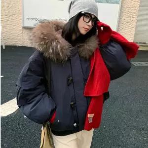 숏패딩점퍼 떡볶이단추 빅카라 F007589_[퍼탈부착가능] 퍼후드 따뜻한