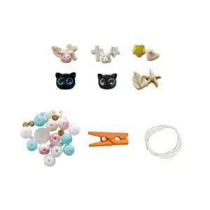 동물 고양이장식 블링블링 비즈팔찌 만들기 어르신미술 공예수업 돌봄센터 취미공예