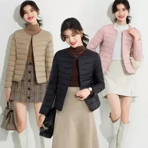 여자 패딩 슬림 자켓 소재 겨울 투웨이넥 이너 단독 경량