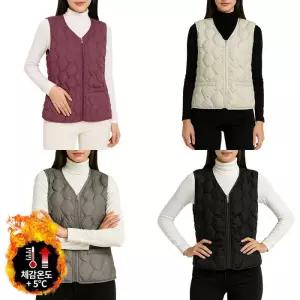 여성 패딩 데일리 경량조끼 V넥