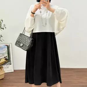 [하프클럽/]빅사이즈 603 가오리나시원피스세트 DBAX325