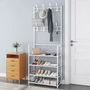 철제 다용도선반 신발장 틈새수납 다용도 튼튼한 행거 조립식 선반 옷행거 렉 튼튼한