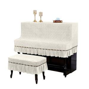 피아노 커버 악기 의자 벨벳 오렌지 덮개 올인원 업라이트 스툴커버 먼지차단