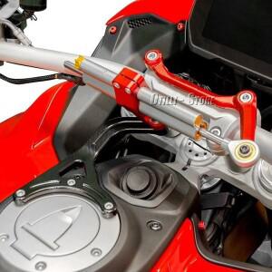 오토바이 조절식 스티어링 댐퍼 브래킷 스태빌라이저 서포트 두카티 멀티스트라다 V4 S 2021-2024