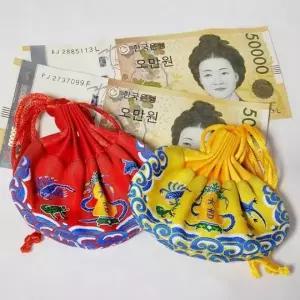 고급 복주머니 이쁜 한복 파우치 세트