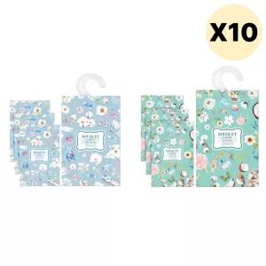 부케가르니 파우더 코튼 옷장 방향제 L 8개 X10 BNA