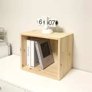 원목공간박스1단 정리대 공간활용 받침대 미니수납장 피규어 진열장 주문제작 틈새책장 소품정리